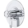 Perrin and Rowe Armstrong Three Independent, Two Shared Function Thermostatic Valve Trim Only with Single Wheel Handle and Integrated Diverter - Less Rough In Polished Chrome
