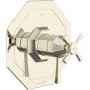 Perrin and Rowe Deco Two Independent and One Shared Function Thermostatic Valve Trim Only with Single Cross / Lever Handle, Integrated Diverter, and Volume Control - Less Rough In Polished Nickel