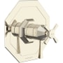 Perrin and Rowe Deco Two Independent Function Thermostatic Valve Trim Only with Single Cross / Lever Handle, Integrated Diverter, and Volume Control - Less Rough In Polished Nickel