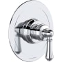 Perrin and Rowe Georgian Era Pressure Balanced Valve Trim Only with Single Lever Handle and Volume Control - Less Rough In Polished Chrome