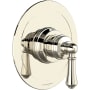 Perrin and Rowe Georgian Era Pressure Balanced Valve Trim Only with Single Lever Handle and Volume Control - Less Rough In Polished Nickel