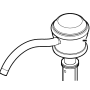 Pfister Deck Mounted Soap Dispenser Pump Head Only Stainless Steel