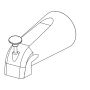 Pfister Replacement Diverter Tub Spout for the Pfister R89 Series Brushed Nickel