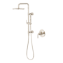 Pfister Tenet Pressure Balanced Shower System with Shower Head, Hand Shower, Slide Bar, Shower Arm, Hose, and Valve Trim - Less Rough-In Valve Polished Nickel