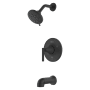 Pfister Vedra Tub and Shower Trim Package with 1.8 GPM Multi Function Shower Head Matte Black