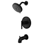 Pfister Zeelan Tub and Shower Trim Package with 1.8 GPM Multi Function Shower Head Matte Black