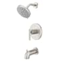 Pfister Zeelan Tub and Shower Trim Package with 1.8 GPM Multi Function Shower Head Brushed Nickel