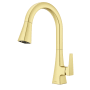 Pfister Pfirst Modern 1.8 GPM Single Hole Kitchen Faucet Brushed Gold