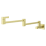 Pfister Modern Square 3.5 GPM Wall Mounted Single Hole Pot Filler Brushed Gold