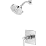Pfister Hillstone Pressure Balance Shower with Round Multi-Function Showerhead, 9" Shower Arm & Flange Polished Chrome