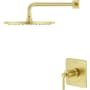 Pfister Hillstone Pressure Balance Shower with 10" Rainhead, 18" Straight Shower Arm & Flange Brushed Gold