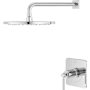 Pfister Hillstone Pressure Balance Shower with 10" Rainhead, 18" Straight Shower Arm & Flange Polished Chrome