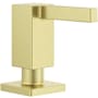Pfister Modern Square Deck Mounted Soap Dispenser with 18 oz Capacity Brushed Gold