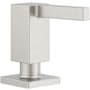 Pfister Modern Square Deck Mounted Soap Dispenser with 18 oz Capacity Spot Defense Brushed Nickel