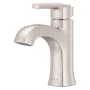 Pfister Vaneri 1.2 GPM Single Hole Bathroom Faucet with Pop-Up Drain Assembly Spot Defense Brushed Nickel