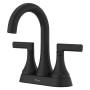 Pfister Vedra 1.2 GPM Centerset Bathroom Faucet with Pop-Up Drain Assembly Matte Black