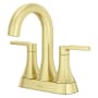 Pfister Vaneri 1.2 GPM Centerset Bathroom Faucet with Pop-Up Drain Assembly Brushed Gold