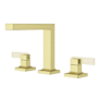 Pfister Verve 1.2 GPM Widespread Bathroom Faucet with Pop-Up Drain Assembly and Push & Seal and UltraSeal Technologies - Less Handles Brushed Gold