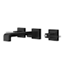 Pfister Verve 1.2 GPM Wall Mounted Widespread Bathroom Faucet with UltraSeal Technology - Less Rough In and Handles Matte Black