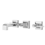 Pfister Verve 1.2 GPM Wall Mounted Widespread Bathroom Faucet with UltraSeal Technology - Less Rough In and Handles Polished Chrome