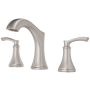 Pfister Woodbury 1.2 GPM Widespread Bathroom Faucet with Pfast Connect, Pforever Seal Valves, Spot Defense, and TiteSeal – Includes Push & Seal Drain Assembly Spot Defense Brushed Nickel