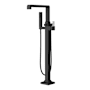 Pfister Verve Floor Mounted Tub Filler with Built-In Diverter and Hand Shower - Less Rough In and Handle Matte Black