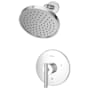 Pfister Contempra Pressure Balanced Shower Only Trim Package with 1.8 GPM Single Function Rain Shower Head Polished Chrome