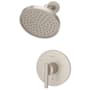 Pfister Contempra Pressure Balanced Shower Only Trim Package with 1.8 GPM Single Function Rain Shower Head Brushed Nickel