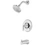 Pfister Winfield Tub and Shower Trim Package with 1.8 GPM Multi Function Shower Head, Quick Connect Diverter Tub Spout, and Pforever Seal Technology Polished Chrome
