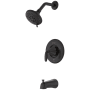 Pfister Winfield Tub and Shower Trim Package with 1.8 GPM Multi Function Shower Head, Quick Connect Diverter Tub Spout, and Pforever Seal Technology Tuscan Bronze