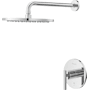 Pfister Contempra Pressure Balance Shower Trim with 10" Rainhead, 18" Straight Shower Arm & Flange Polished Chrome