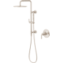 Pfister Tenet Pressure Balance Shower Trim with Shower Column and 10" Rainhead Brushed Nickel