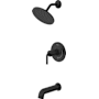 Pfister Tenet Pressure Balance Tub/Shower Trim with 8" Rainhead, 9" Shower Arm & Flange Matte Black