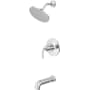 Pfister Tenet Pressure Balance Tub/Shower Trim with 8" Rainhead, 9" Shower Arm & Flange Polished Chrome