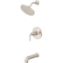 Pfister Tenet Pressure Balance Tub/Shower Trim with 8" Rainhead, 9" Shower Arm & Flange Brushed Nickel