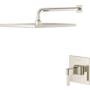 Pfister Verve Pressure Balance Shower with 10" Rainrhead, 18" Straight Shower Arm & Flange Polished Nickel