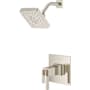 Pfister Verve Therm Shower with Square Multi-Function Showerhead, 9" Shower Arm & Flange Polished Nickel