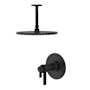 Pfister Winter Park Thermostatic Shower Trim with 12" Rainhead, 6" Ceiling Shower Arm & Flange SD Matte Black