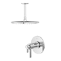 Pfister Winter Park Thermostatic Shower Trim with 12" Rainhead, 6" Ceiling Shower Arm & Flange Polished Chrome