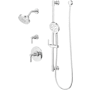 Pfister Winter Park Pressure Balance Shower & Diverter Trim with a Round Multi-function Showerhead and 9" Shower Arm and Flange Polished Chrome