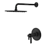 Pfister Winter Park Thermostatic Shower Trim with Round 10" Rainhead, 18" Straight Shower Arm & Flange SD Matte Black