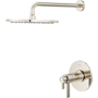 Pfister Winter Park Thermostatic Shower Trim with Round 10" Rainhead, 18" Straight Shower Arm & Flange Polished Nickel
