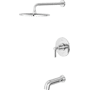Pfister Winter Park Pressure Balance Tub/Shower Trim, Round 10" Rainhead, 18" Straight Shower Arm & Flange Polished Chrome