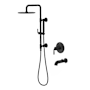 Pfister Tenet Pressure Balanced Shower System with Shower Head, Hand Shower, Slide Bar, Shower Arm, Hose, and Valve Trim - Less Rough-In Valve Matte Black