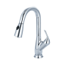 Pioneer Faucets Legacy 1.5 GPM Single Hole Kitchen Faucet with Pull-Down Spray, 8-5/8" Reach Swivel Spout, and Lever Handle Polished Chrome