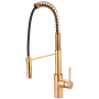 Pioneer Faucets Motegi 1.5 GPM Single Hole Pre-Rinse Kitchen Faucet PVD Brushed Gold