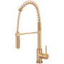 Pioneer Faucets Motegi 1.5 GPM Single Hole Pre-Rinse Kitchen Faucet PVD Brushed Gold