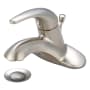 Pioneer Faucets Legacy 1.2 GPM Centerset Bathroom Faucet with Single Lever Handle - Includes Brass Pop-Up Drain Assembly Brushed Nickel