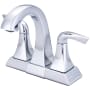 Pioneer Faucets Prenza 1.2 GPM Centerset Bathroom Faucet with Brass Push Down Drain Assembly Chrome