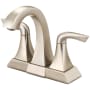 Pioneer Faucets Prenza 1.2 GPM Centerset Bathroom Faucet with Brass Push Down Drain Assembly PVD Brushed Nickel